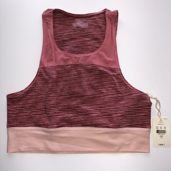 NWT Jasmine & Ginger Marled Green and Pink Seamless Longline 2 Bra Bundle size L - Picture 7 of 11